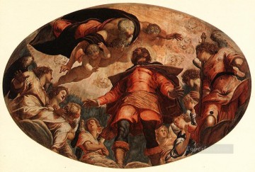 Glorification of St Roch Italian Renaissance Tintoretto Oil Paintings